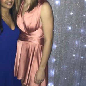 Lulus pink ribbon dress